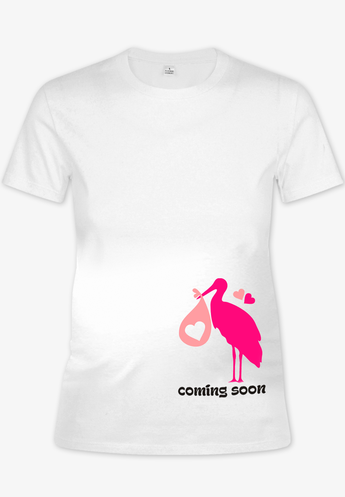 Μπλούζα t-shirt για Μέλλουσες Μητέρες Πελαργός Ροζ