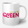 Κούπα Mothers Happy Day Mom is my Queen. Λευκή κεραμική κούπα με ονόματα παιδιών.
