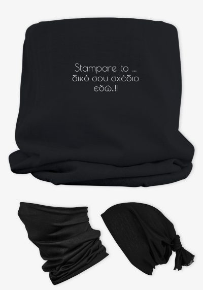 Half Face mask - Μπαντάνα & σκούφος-πολλαπλών-χρήσεων-με την δική σου στάμπα