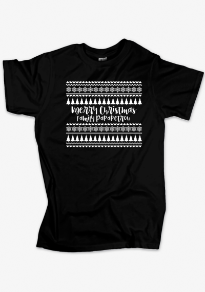 Μπλούζα t-shirt μαύρο TRADITIONAL CHRISTMAS με ΟΝΟΜΑ
