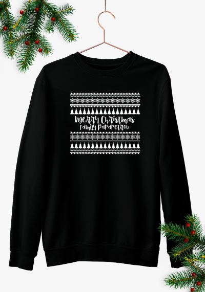 Μπλούζα Φούτερ TRADITIONAL CHRISTMAS με ΟΝΟΜΑ. Μαύρο χρώμα.