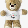 Λούτρινο Αρκουδάκι με t-shirt που γράφει: Μαμά σ΄αγαπάω τόοοσο πολύ με Όνομα