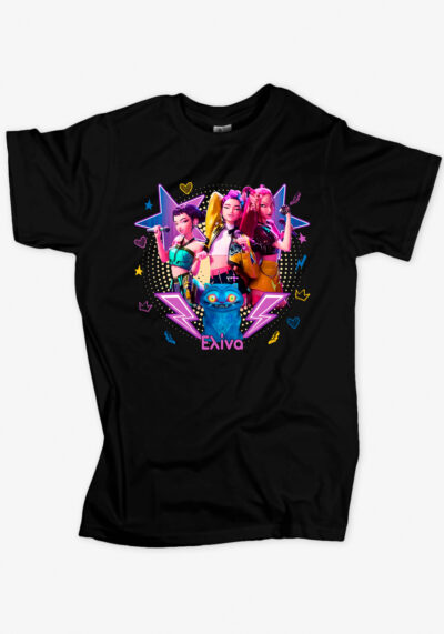 Μπλούζα t-shirt Μαύρο χρώμα HUNTRIX 3 STAR με όνομα του παιδιού