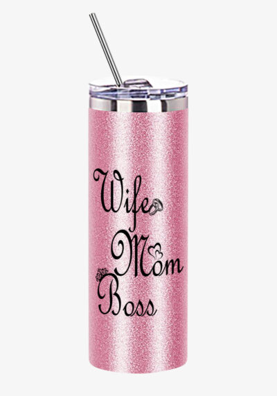 Προσωποποιημένο Ροζ Θερμός Γκλίτερ. Το πιο Λαμπερό Δώρο για τη Μαμά. Wife Mom Boss με το όνομα του παιδιού.
