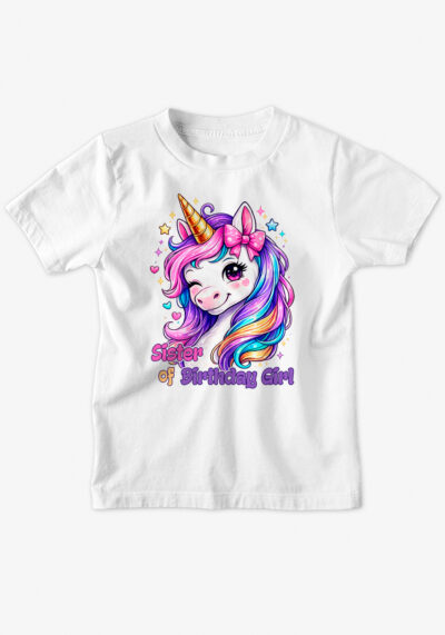 Μπλούζα Γενεθλίων UNICORN SISTER OF BIRTHDAY GIRL