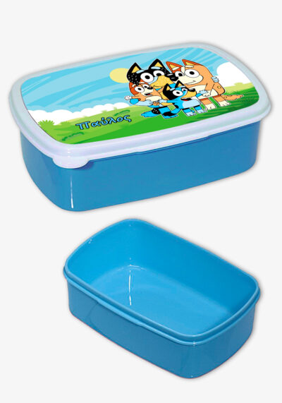 Ταπεράκι φαγητού με θέμα Bluey. Προσωποποιημένο με Όνομα